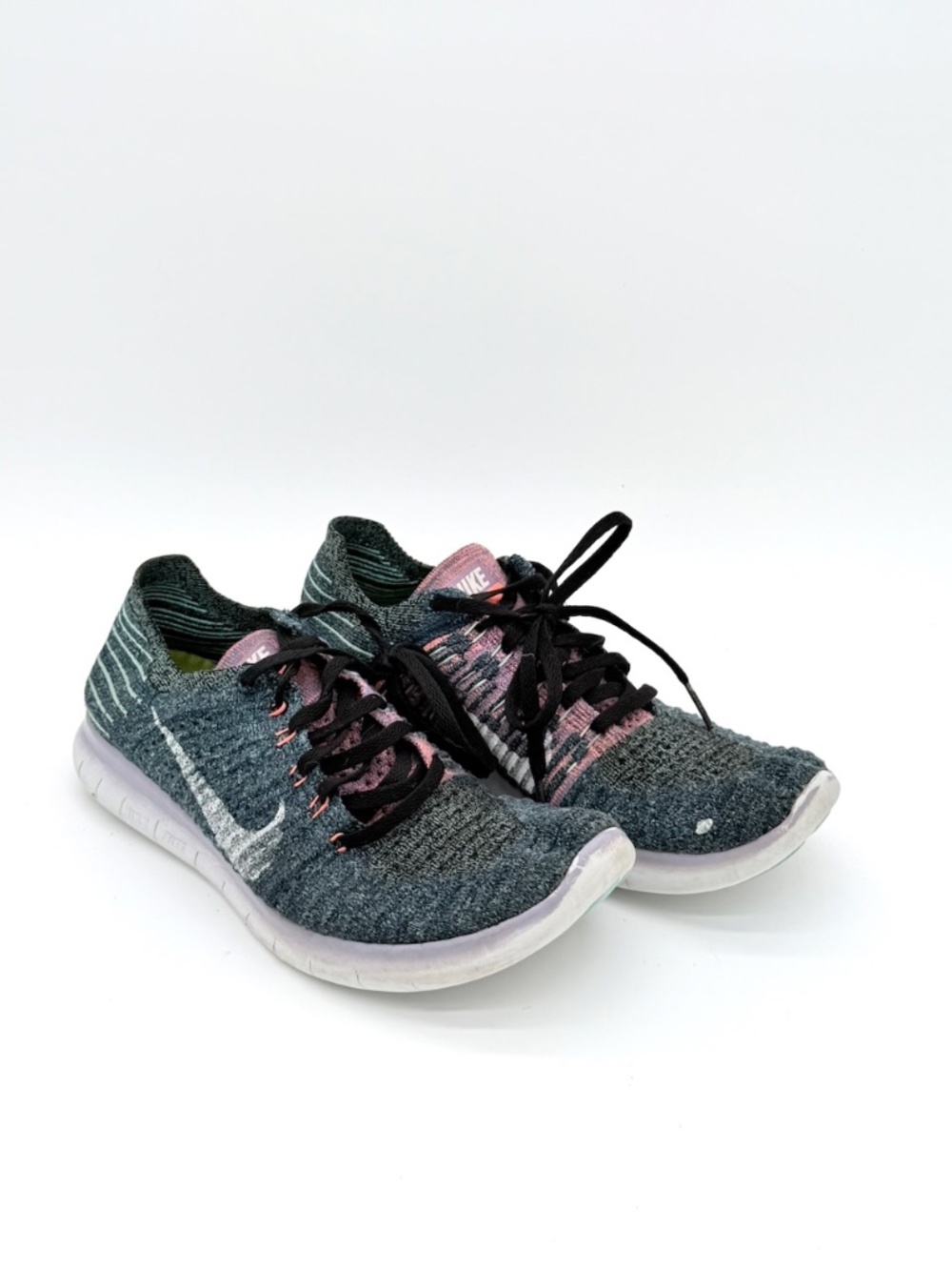 Nike Free RN Flyknit 2017 Women's Running Shoes Size 9 Green Blue Multi 880844